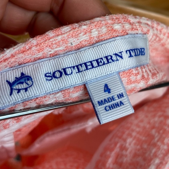 Southern Tide Women’s Tweed Texture Shorts Pink White | Size 4 - Picture 4 of 5